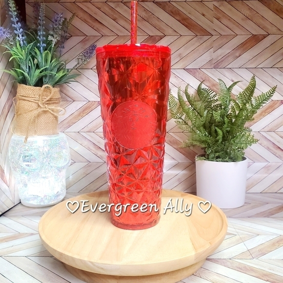 ❤NEW❤ Starbucks Holiday 2023 Venti Tumbler Poinsettia Red Prism Cold Cup - Picture 1 of 6